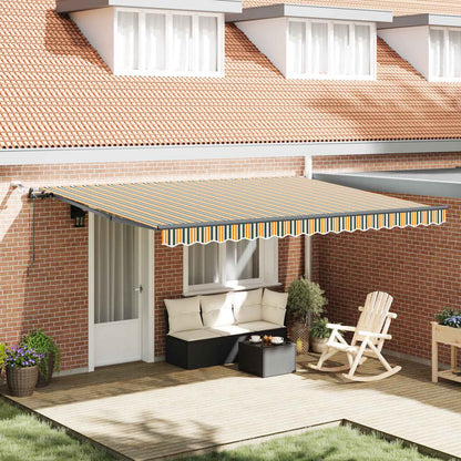 Tenda retrattile Verde e giallo 450 × 300 cm Poliestere | homemem39