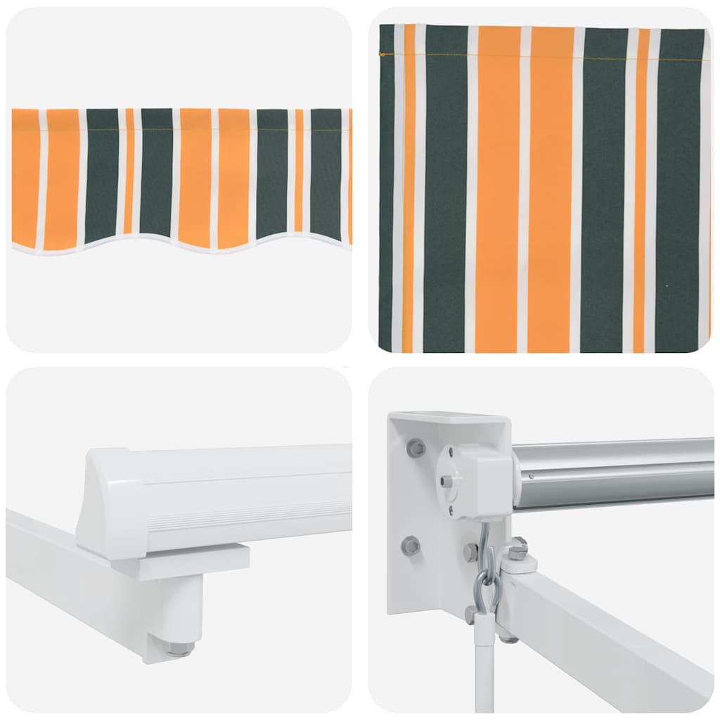 Tenda retrattile Verde e Giallo 450 x 300 x 165 cm | homemem39