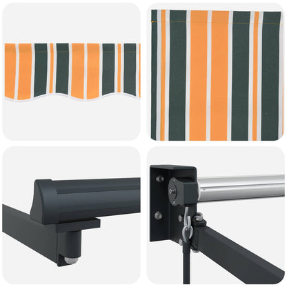 Tenda retrattile Verde e Giallo 450 x 300 x 165 cm | homemem39