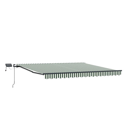 Tenda retrattile Verde e Bianco 450 × 300 cm | homemem39