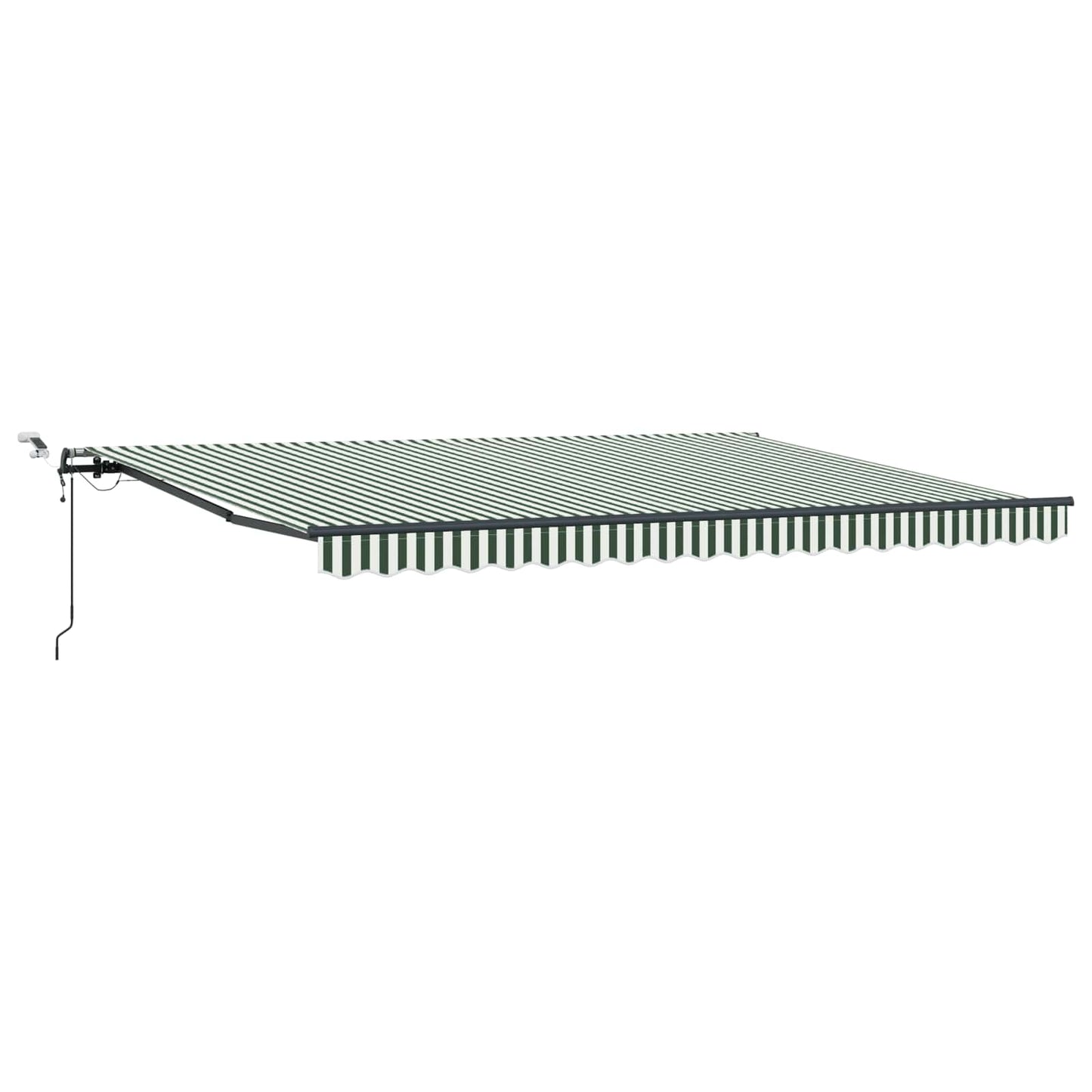 Tenda retrattile Verde e Bianco 450 × 300 cm Poliestere | homemem39