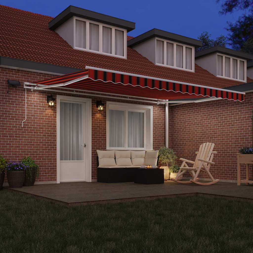 Tenda retrattile arancione e marrone 450 × 350 cm | homemem39
