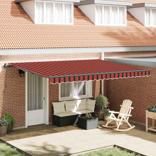 Tenda retrattile arancione e marrone 450 × 350 cm | homemem39