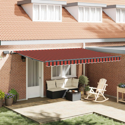 Tenda retrattile arancione e marrone 450 × 350 cm | homemem39