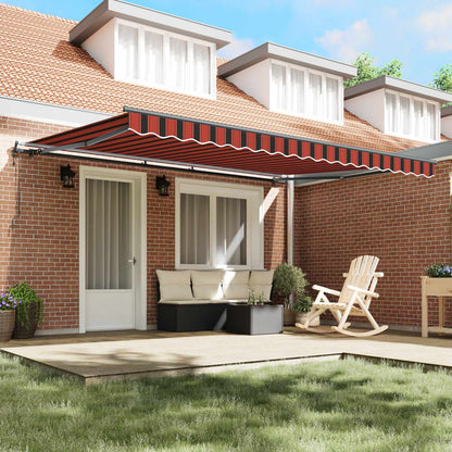 Tenda retrattile arancione e marrone 450 × 350 cm | homemem39