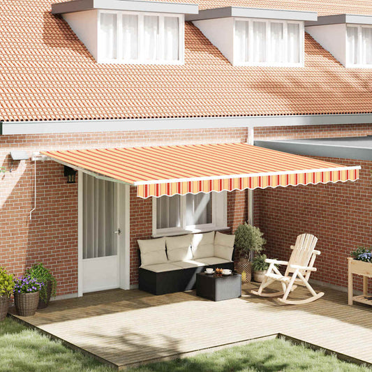 Tenda retrattile Giallo e Arancione 450 × 350 cm | homemem39
