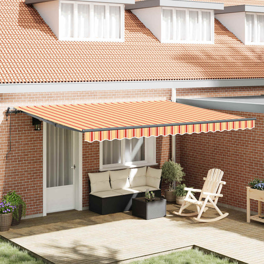 Tenda retrattile Giallo e Arancione 450 × 350 cm | homemem39