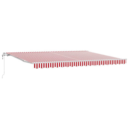 Tenda Retrattile 450 × 350 cm Rosso e bianco - homemem39
