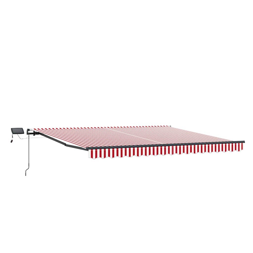Tenda Retrattile Rosso e bianco 450 ×350 cm Tessuto - homemem39