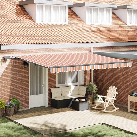 Tenda retrattile Multicolore 450 × 350 cm Tessuto e Alluminio | homemem39