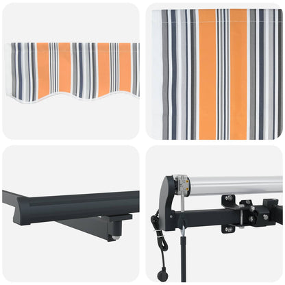 Tenda retrattile Multicolore 450 × 350 cm Tessuto e Alluminio | homemem39