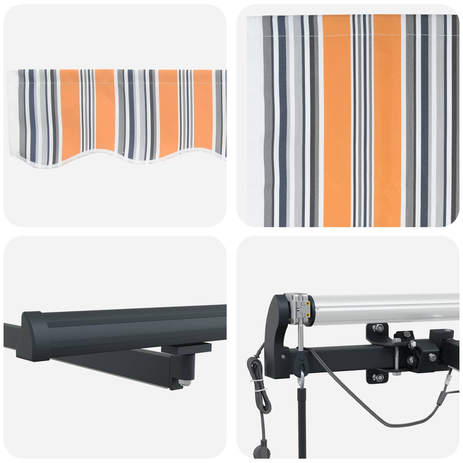 Tenda retrattile Multicolore 450 × 350 cm Poliestere | homemem39