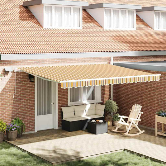 Tenda retrattile Multicolore 450 × 350 cm Tessuto e Alluminio | homemem39