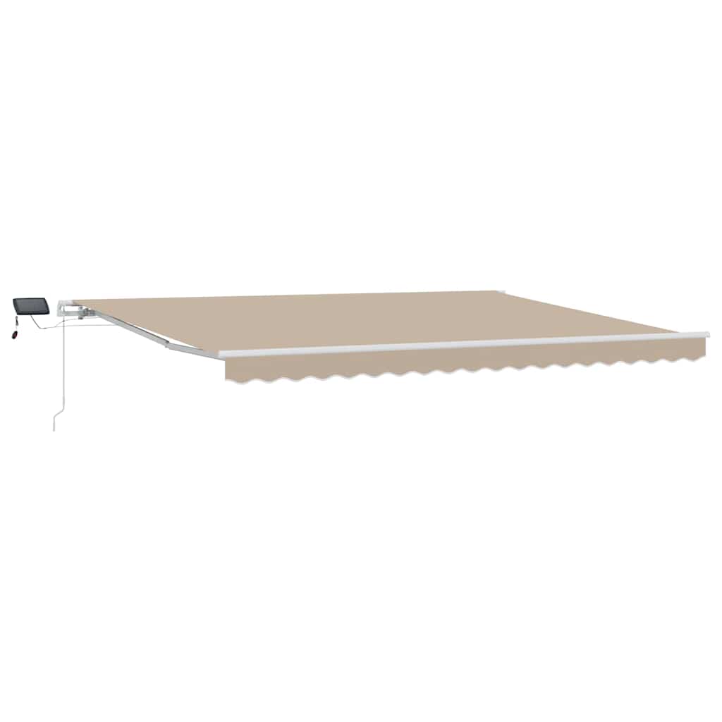 Tenda retrattile Beige 450 × 350 cm Tessuto e Alluminio | homemem39