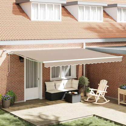 Tenda retrattile Beige 450 × 350 cm Poliestere | homemem39
