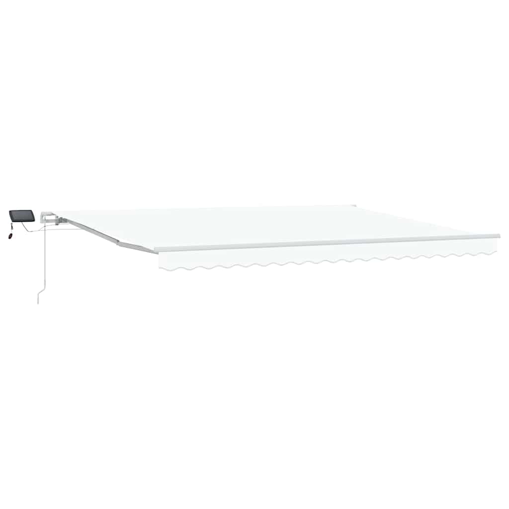 Tenda retrattile Bianco 450 × 350 cm Tessuto e Alluminio | homemem39