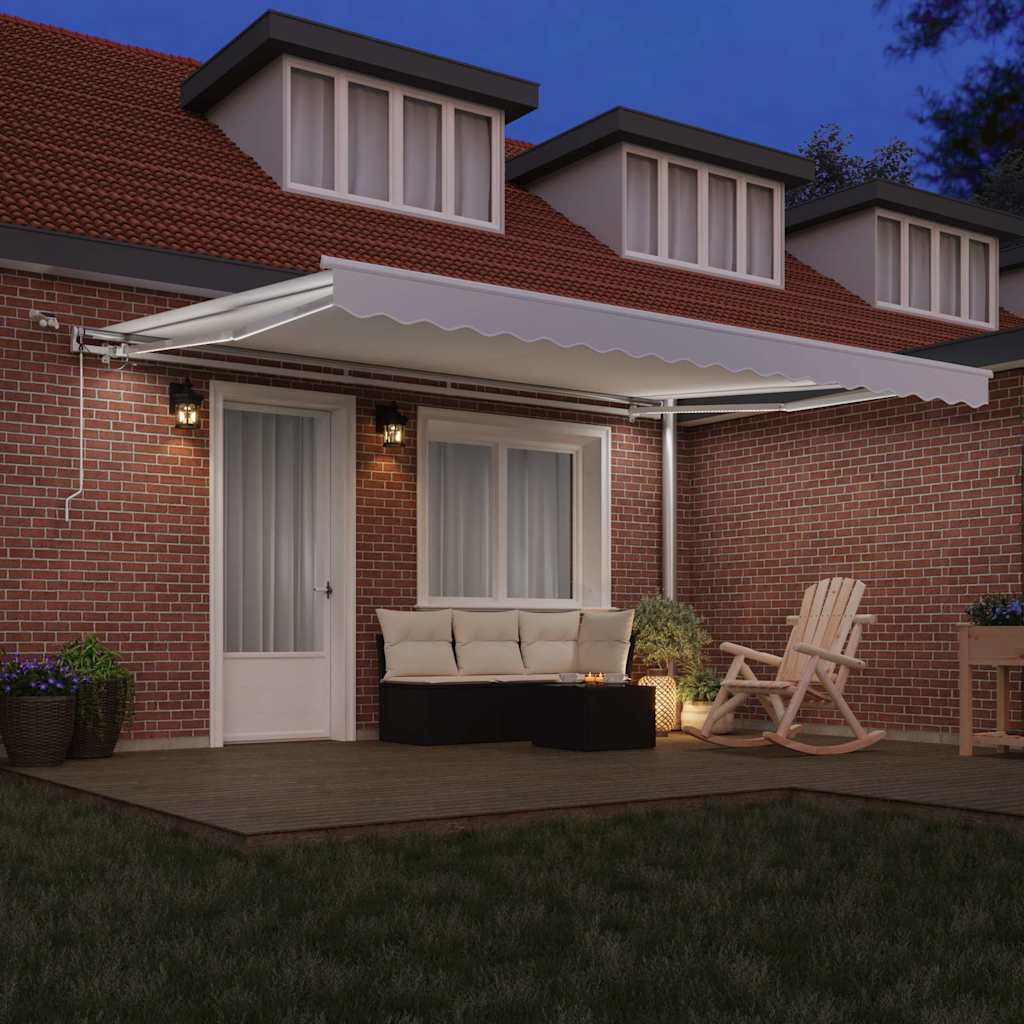 Tenda retrattile Bianco 450 × 350 cm Poliestere | homemem39