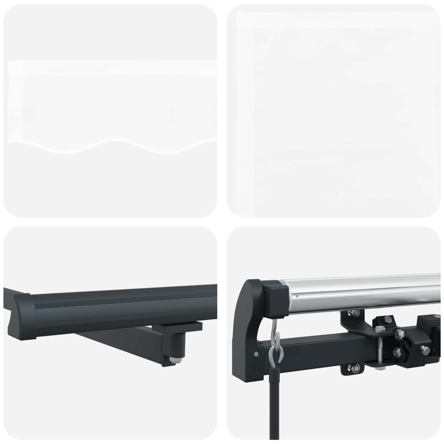 Tenda retrattile Bianco 450 × 350 cm Poliestere e Alluminio | homemem39