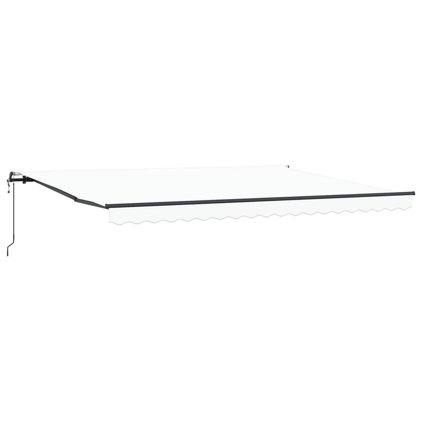 Tenda retrattile Bianco 450 × 350 cm Tessuto e Alluminio | homemem39