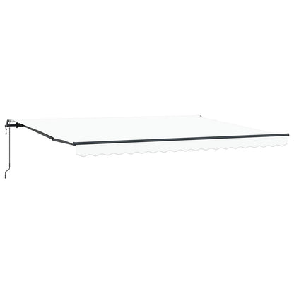 Tenda retrattile Bianco 450 × 350 cm Tessuto e Alluminio | homemem39