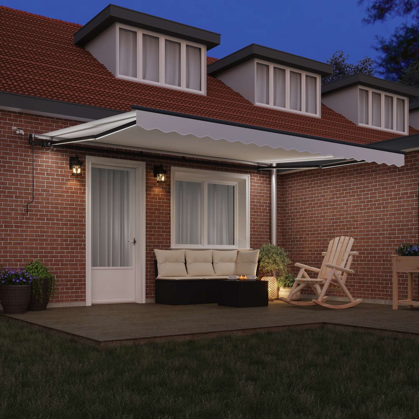 Tenda retrattile Bianco 450 × 350 cm Poliestere | homemem39