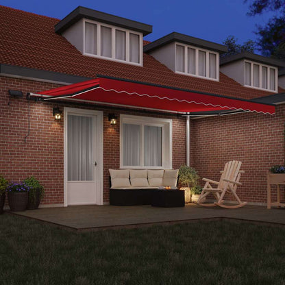 Tenda Retrattile Rosso 450 ×350 cm Tessuto - homemem39