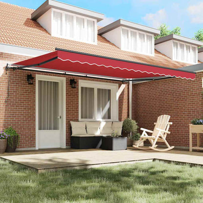 Tenda Retrattile Rosso 450 ×350 cm Tessuto - homemem39