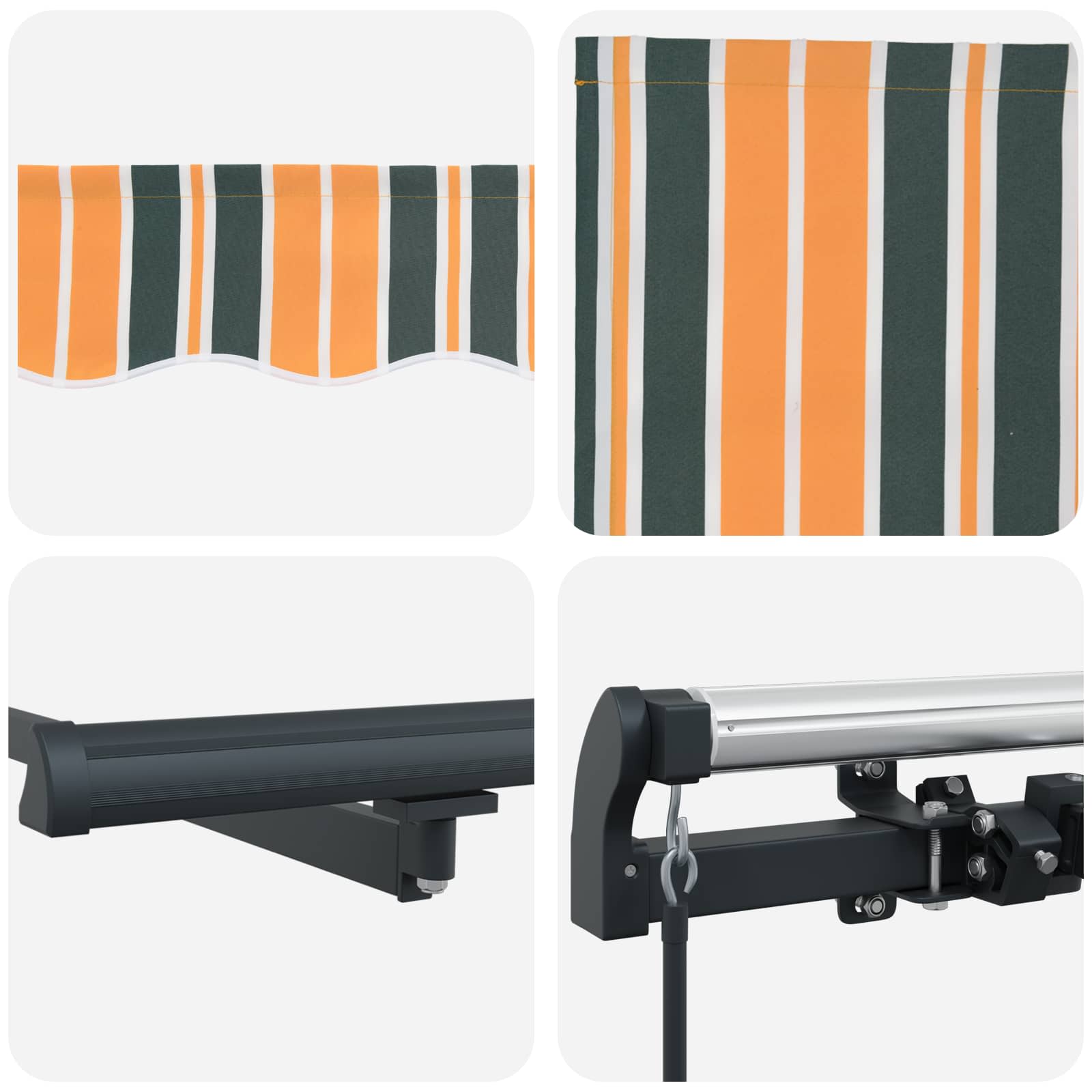 Tenda Retrattile Verde e giallo 450 × 350 cm | homemem39