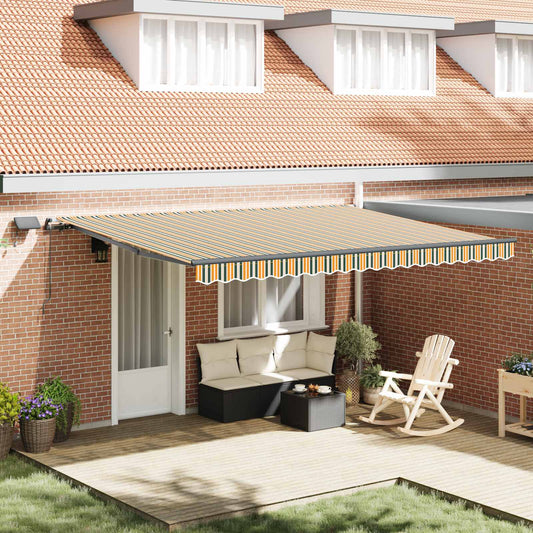 Tenda retrattile Verde e giallo 450 × 350 cm