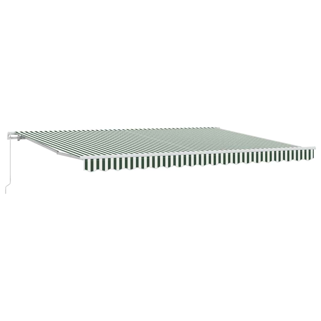 Tenda da Sole Verde e Bianco 450 x 350 x 165 cm Poliestere | homemem39