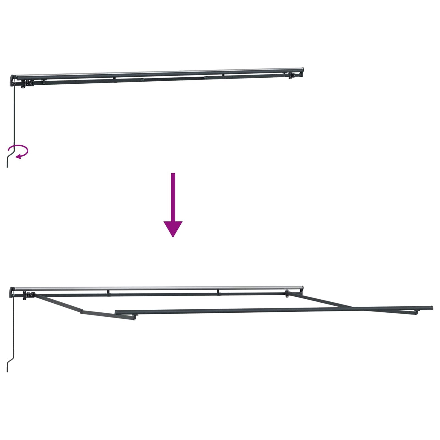 Tenda Retrattile Verde e Bianco 450 × 350 cm | homemem39