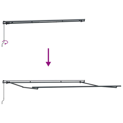 Tenda Retrattile Verde e Bianco 450 × 350 cm | homemem39