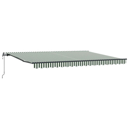 Tenda Retrattile Verde e Bianco 450 × 350 cm | homemem39