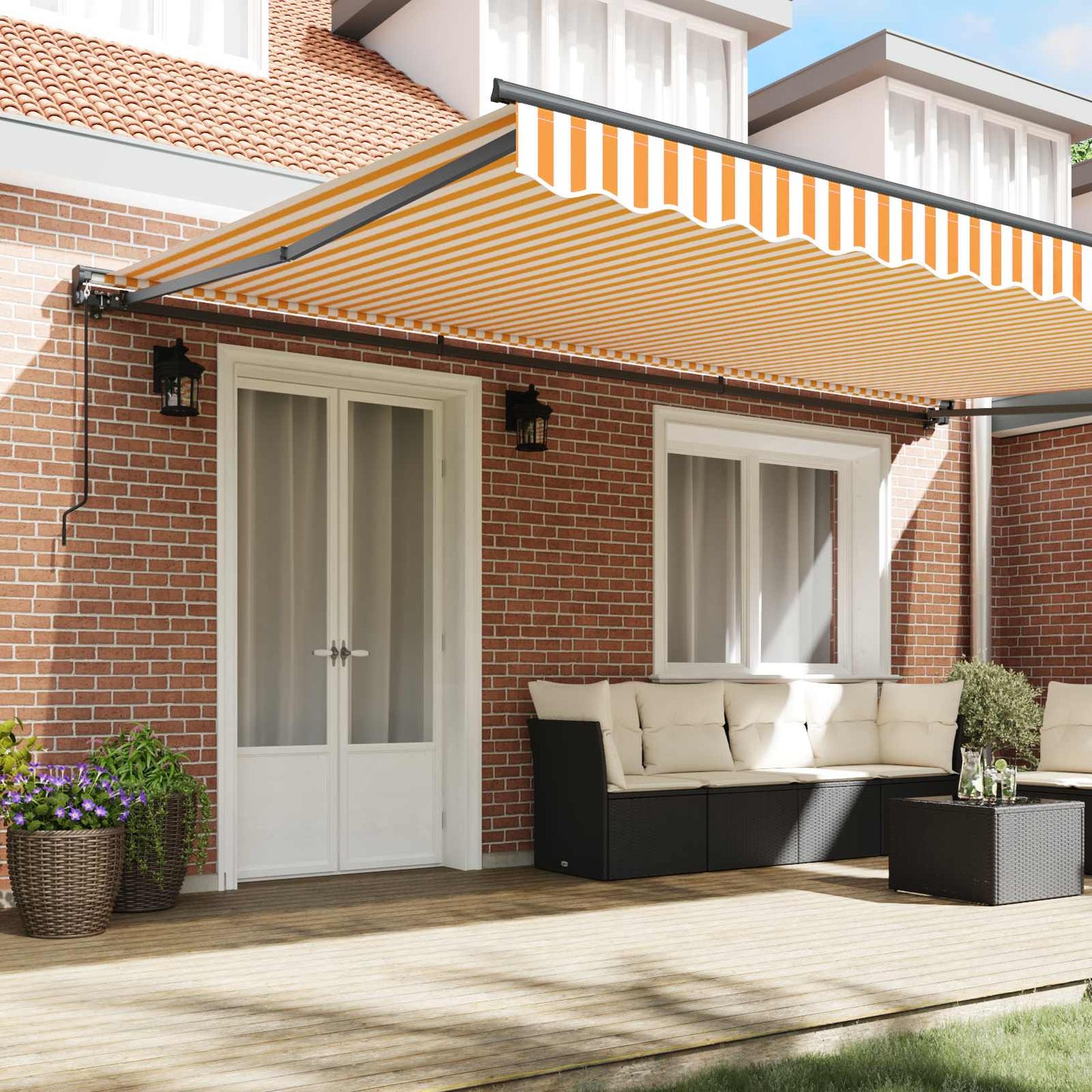 Struttura della tenda Giallo e Bianco 500 × 300 cm | homemem39