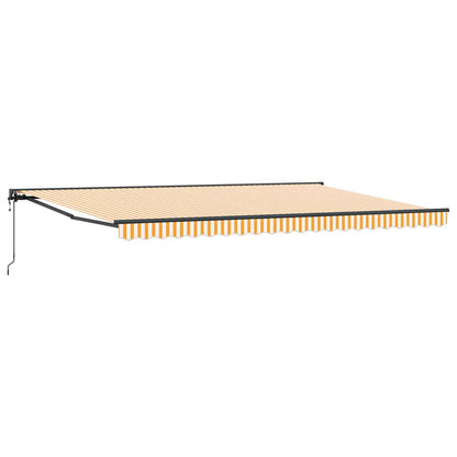 Tenda Retrattile Arancione e bianco 500x300 cm Tessuto