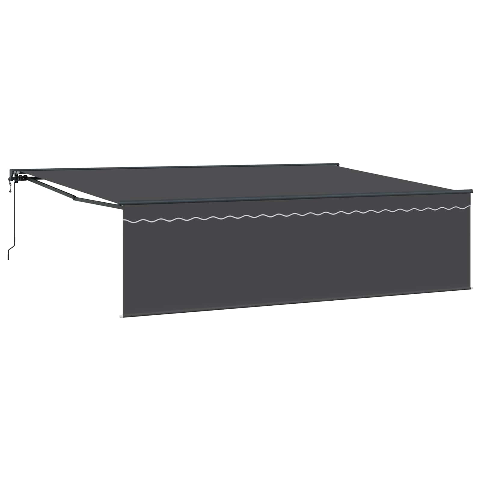Tenda Retrattile Antracite 500 × 300 cm Poliestere e Alluminio | homemem39