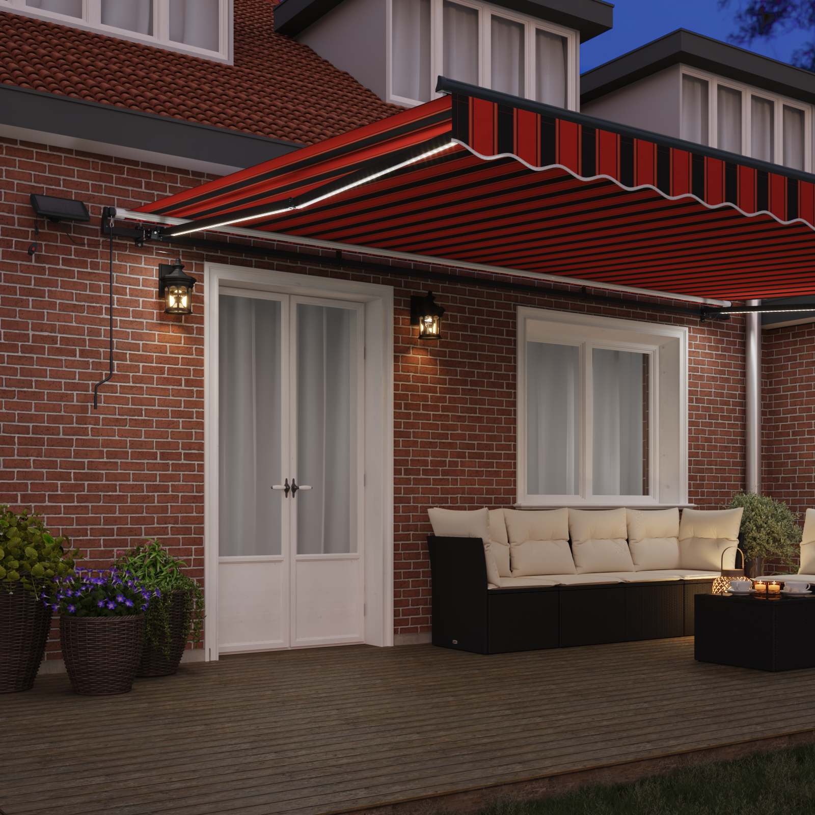 Tenda Retrattile arancione e marrone 500 ×300 cm Tessuto | homemem39