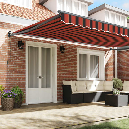 Tenda da Sole Arancione e Marrone 500 x 300 x 165 cm | homemem39