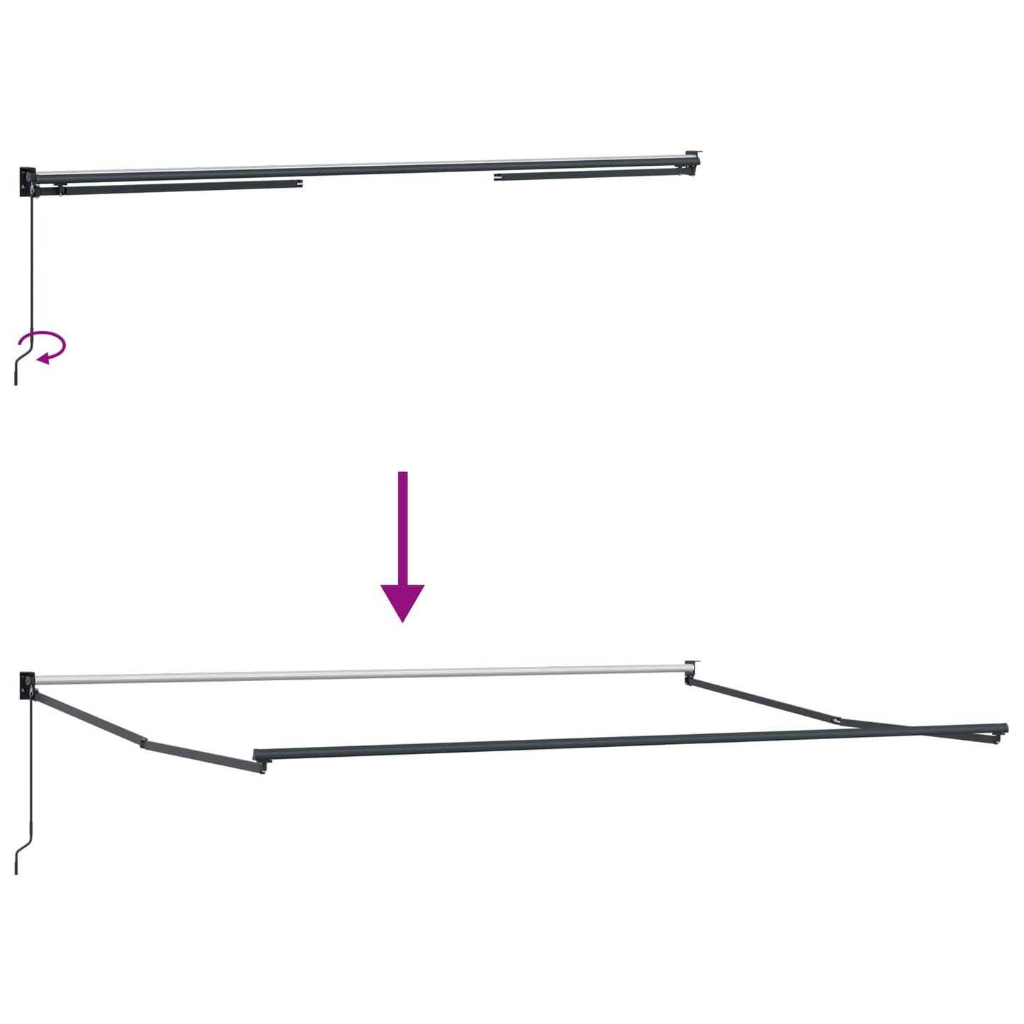Tenda da Sole Arancione e Marrone 500 x 300 x 165 cm | homemem39