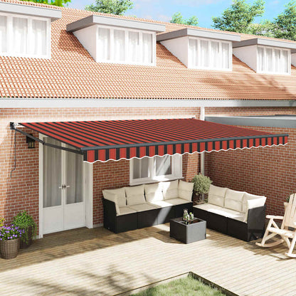 Tenda Retrattile Arancione e Marrone 500 × 300 cm - homemem39