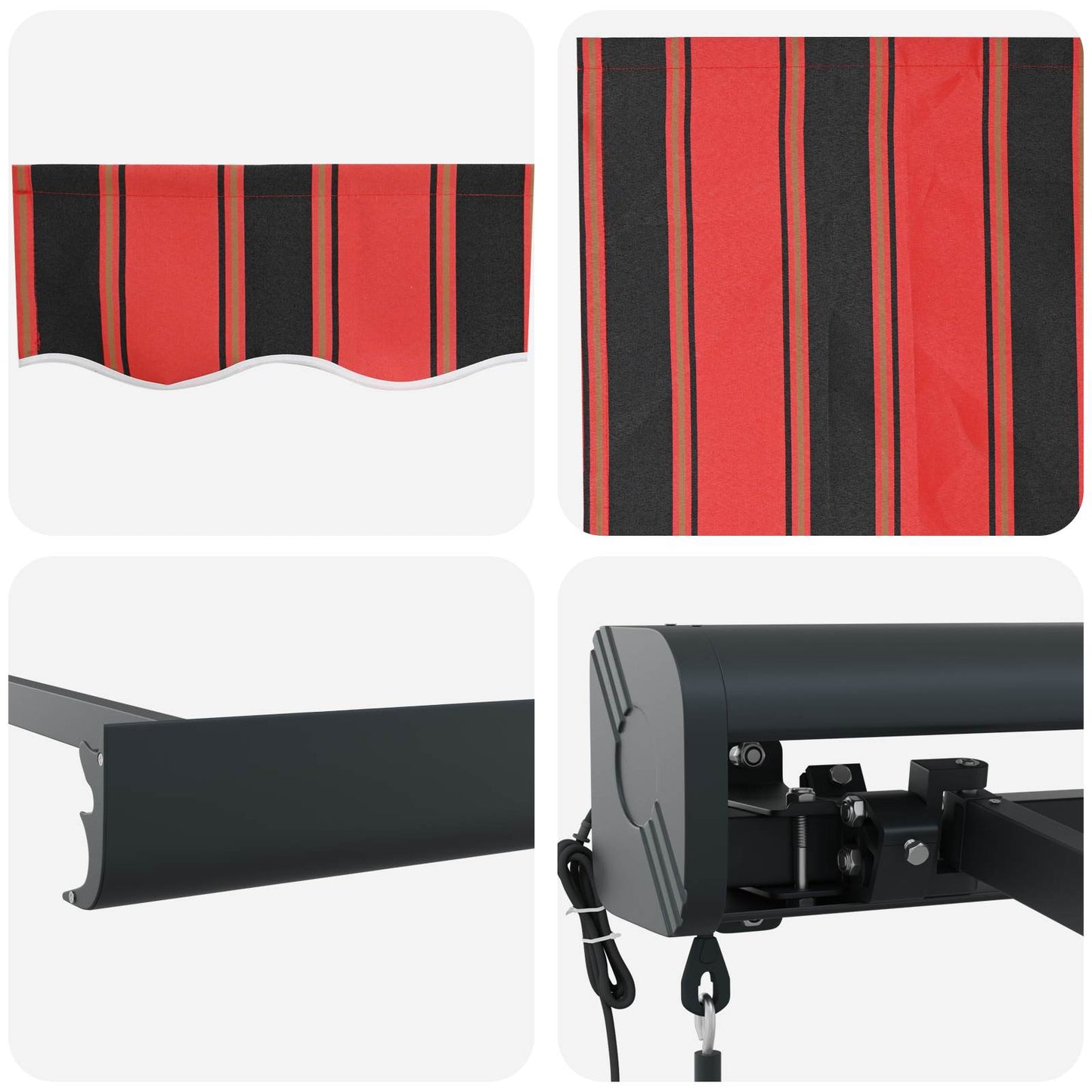 Tenda da Sole Arancione e Marrone 500 x 300 x 165 cm | homemem39