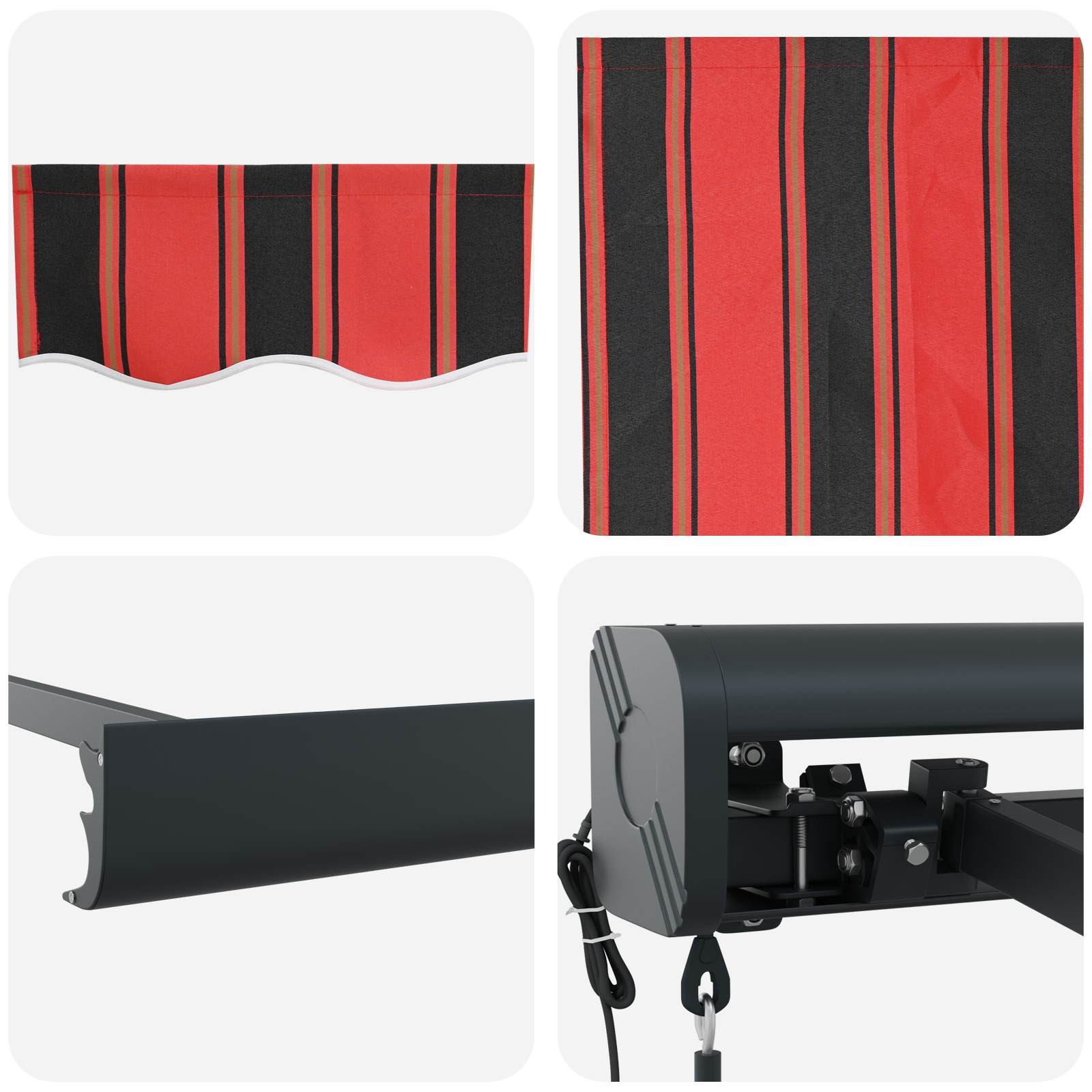 Tenda da Sole Arancione e Marrone 500 x 300 x 165 cm | homemem39