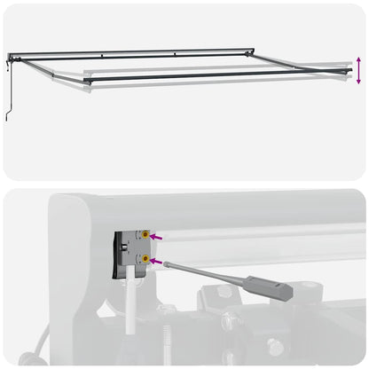 Struttura della tenda Borgogna 500 × 300 cm