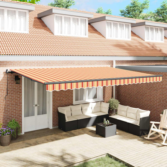 Tenda retrattile Giallo e Arancione 500 × 300 cm | homemem39