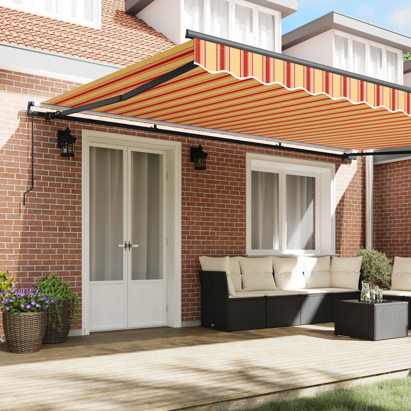 Tenda retrattile Giallo e Arancione 500 × 300 cm | homemem39