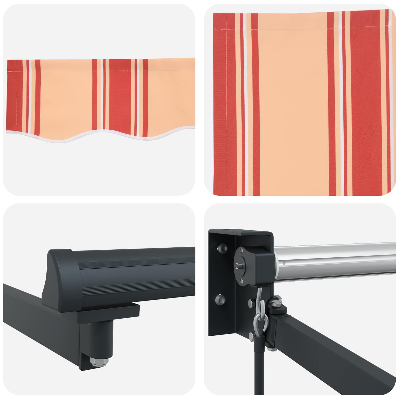 Tenda retrattile Giallo e Arancione 500 x 300 x 165 cm | homemem39