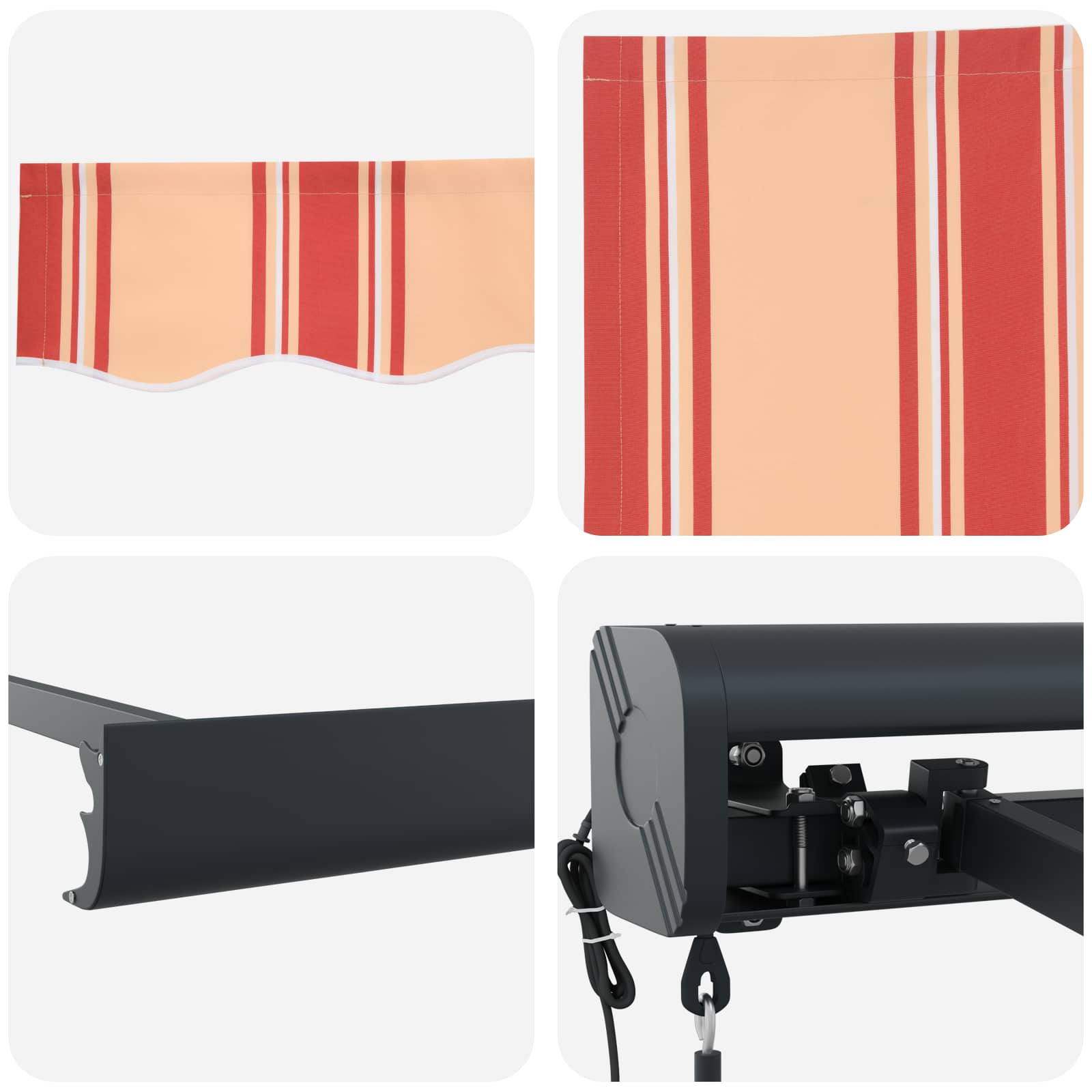 Tenda retrattile Giallo e Arancione 500 x 300 x 165 cm | homemem39