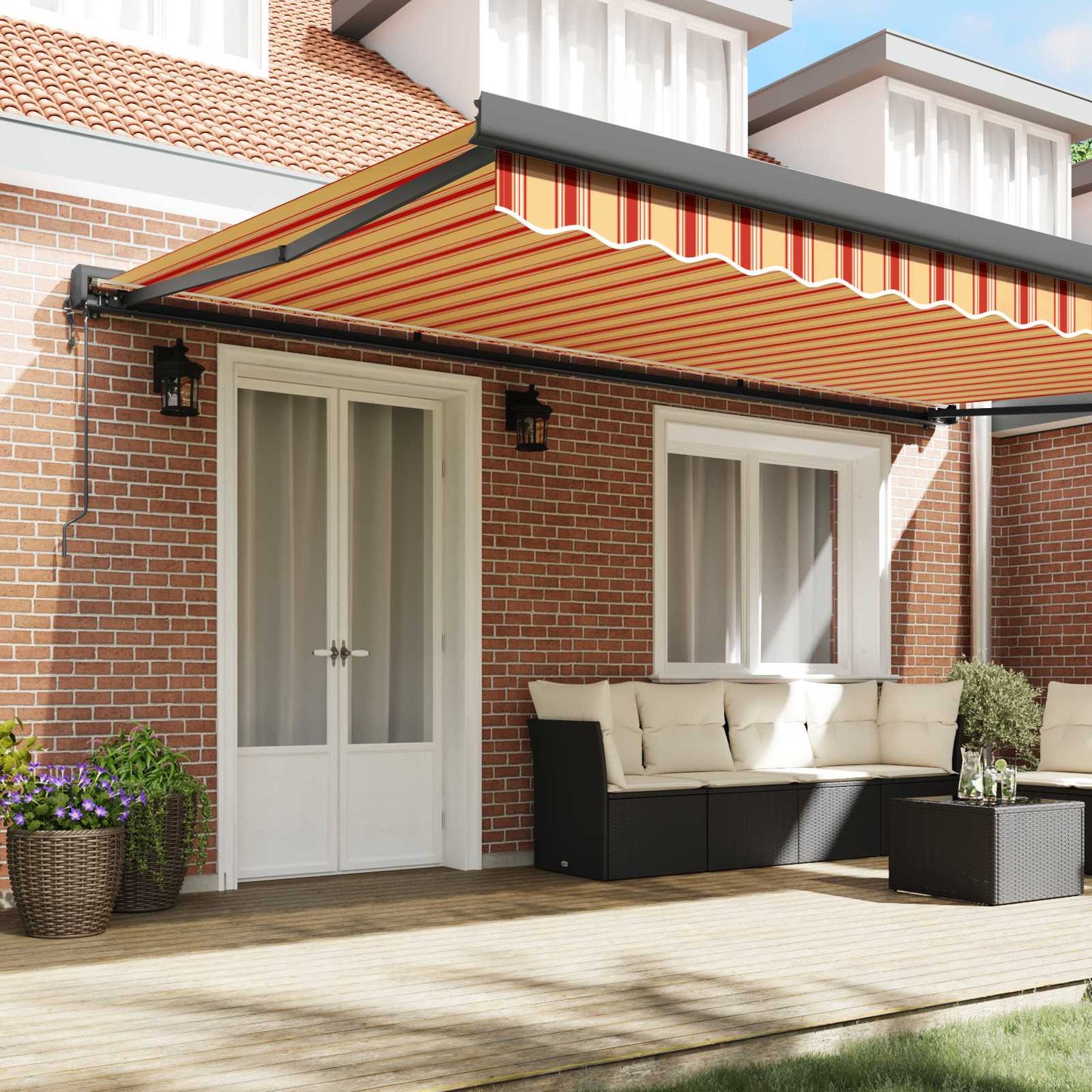 Tenda retrattile Giallo e Arancione 500 x 300 x 165 cm | homemem39