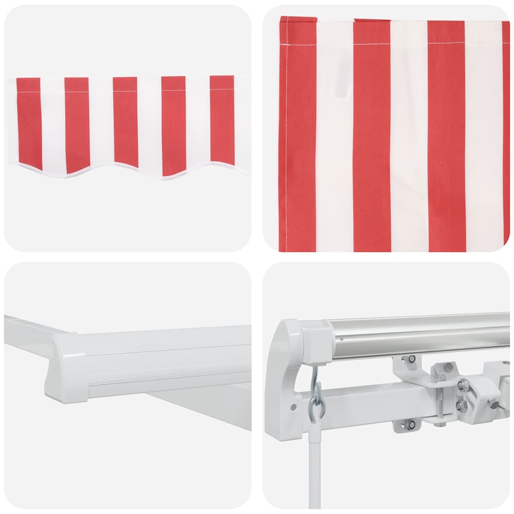 Tenda da Sole Rosso e Bianco 500 x 300 x 165 cm | homemem39