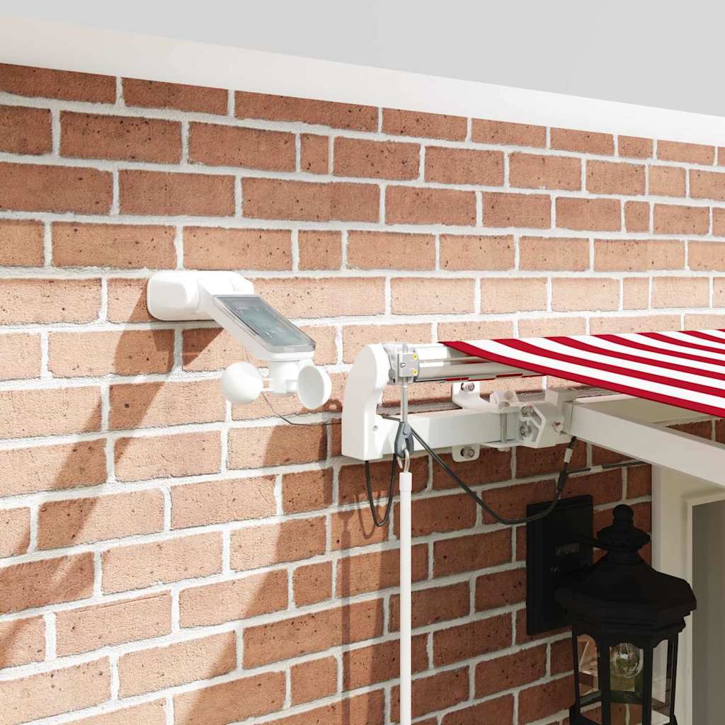 Tenda retrattile Rosso e Bianco 500 × 300 cm Poliestere | homemem39